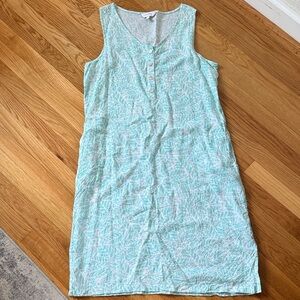 Sleeveless Light Blue Patterned Dress